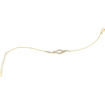 Náramek Pozlacený stříbrný náramek se zirkony - AP532-5922