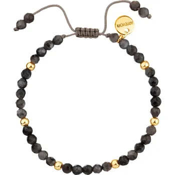 Náramek Pozlacený náramek z mosazi s labradority - AR537-7093