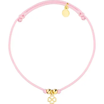 Náramek Pozlacený stříbrný náramek - čtyřlístek - AP531-2509