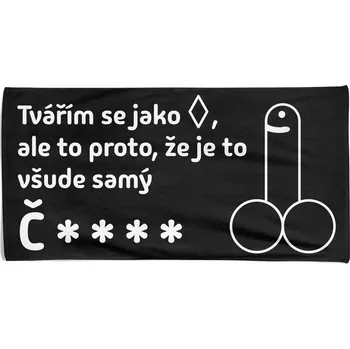 Osuška 140 x 70 cm - Všude samý č****