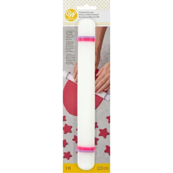 Váleček na těsto Váleček modelovací s vodícími kolečky Wilton, dl. 22,5cm