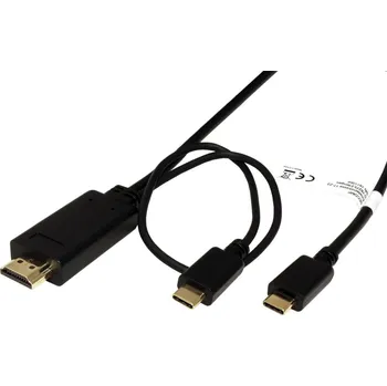 Datové redukce ROLINE ROLINE Kabel USB C(M) -> HDMI A(M) + USB C(M) PD, 4K@60Hz, 2m, černý