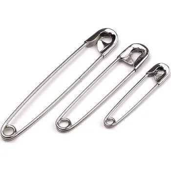 Spínací špendlíky mix velikostí, barva 1 nikl