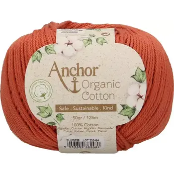 Příze Anchor Organic Cotton 338 Červenohnědá (Bio bavlna Anchor Organic Cotton 338 Červenohnědá)