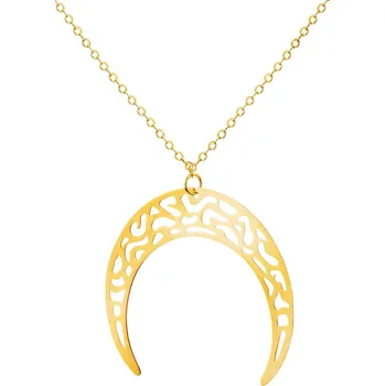 Náhrdelník Zlatý náhrdelník, anker - půlměsíc - AP531-6651