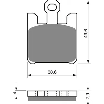 Brzda pro motocykl GOLDFREN Brzdové destičky GOLDFREN 200 K5 (1 set = 4 pcs)