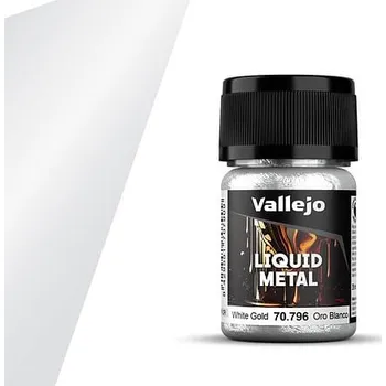Modelářská barva Vallejo: Liquid Metal - White Gold 35ml