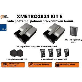 XMetro2024 KitE - sada podzemních pohonů pro křídlovou bránu