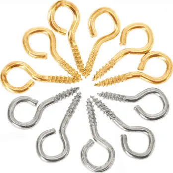 Šroubovací očka k zavěšení šperků a dekorací z pryskyřice mix – stříbrná a zlatá barva