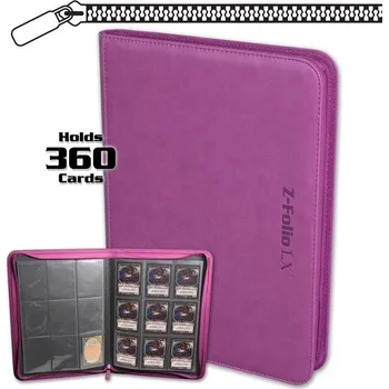 Obal pro sběratelský předmět BCW Kožené Premium album A4 Z-Folio LX, růžové na zip