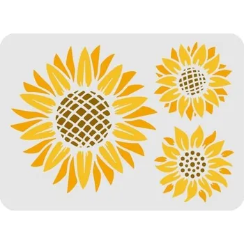 Šablona, vzor 3 SLUNEČNICE, 29,7X21 cm, 1 kus