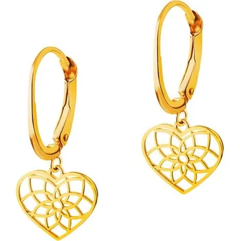 Náušnice Zlaté náušnice - srdce - AP532-3684
