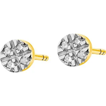 Náušnice Zlaté náušnice s diamanty - 0,01 ct - ryzost 585 - 101.220