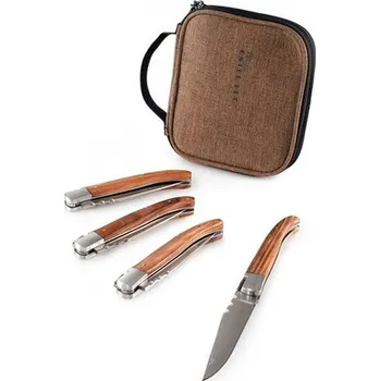 Kuchyňský nůž GSI Outdoors Rakau Steak Knives - sada 4 steakových zavíracích nožů + Doprava zdarma