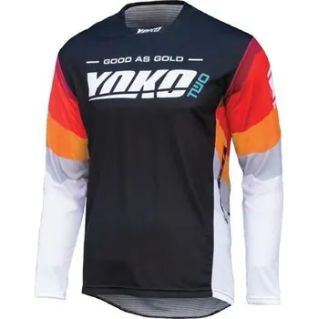 Moto oblečení YOKO Motokrosový dres YOKO TWO černo/bílo/červené L
