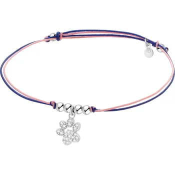 Náramek Náramek s prvky ze stříbra a zirkony - tlapka - AP538-3866