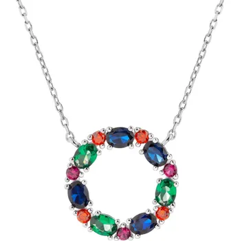 Náhrdelník Stříbrný náhrdelník se zirkony - kruh - AP533-2166