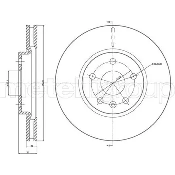 Brzdový kotouč Brzdový kotouč METELLI 23-1005C