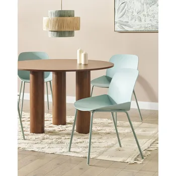 Jídelní židle Sada 2 jídelních židlí mátově zelené barvy s hlubokými plastovými sedáky moderní designový nábytek do jídelny Beliani
