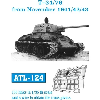 Plastikový model 1/35 ATL-124 T-34/76 from November 1941/42/43 - Friul Model