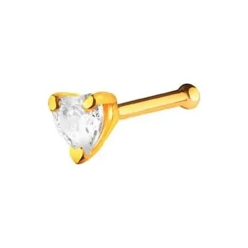 Piercing Zlatý piercing se zirkonem do nosu - AP536-2328
