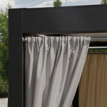 Pergola Venkovní zahradní závěs s řasící páskou GARDENIA TAPE, světle šedá, šířka 140 cm, výška různé rozměry (cena za 1 kus) MyBestHome Rozměr: 140x220 cm