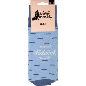 Pánské ponožky Albi Veselé ponožky Nejlepší dědeček na světě, univerzální velikost 1 pár