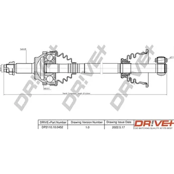 Poloosa kola Hnací hřídel Dr!ve+ DP2110.10.0452
