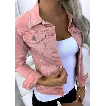 Dámská jeansová bunda růžová Velikost: S