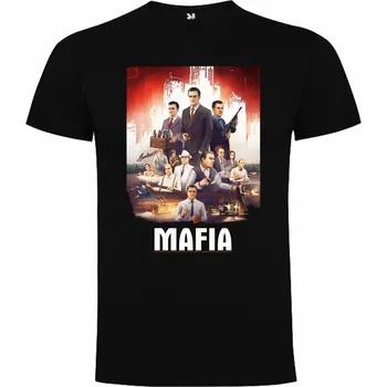 Chlapecké tričko Tričko Mafia Wallpaper Barva: černá, Velikost: L