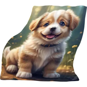 deka Excellent Mikroplyšová hřejivá deka 150x200 cm - Štěně