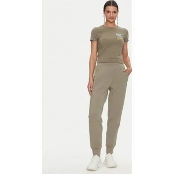 Pánské oblečení Guess T-Shirt Flowers W4YI30 J1314 Zelená Slim Fit S