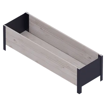 Truhlík Truhlík Modernbox, dřevo, kov, šedá, černá, 118 × 36 × 32 cm RMO-1180X0360X320-GR