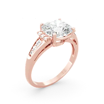 Prsten SOLUNA Zlatý prsten se zirkony KARIN růžové zlato VELIKOST: 50 - 15,9 mm