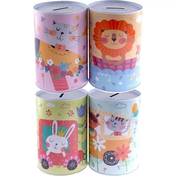 Pokladnička Pokladnička plechová 10x15cm, Animals with Flowers