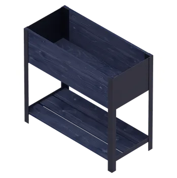 Truhlík Balkonový truhlík Modernbox, dřevo, kov, černá, 78 × 36 × 72 cm RMO-0780X0360X720-BK