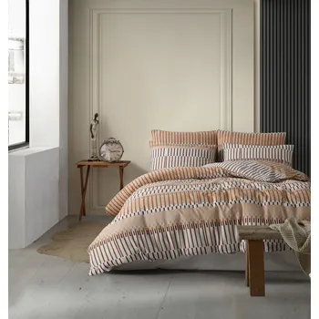 Povlečení Povlečení bavlněné Miranda Brown 200x140cm+90x70cm TiaHome