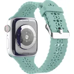 Řemínek s perforováním a přezkovým zapínáním pro Apple Watch 38/40/41/42(S10)mm Barevná varianta: Tlumeně zelený