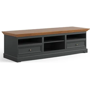 Televizní stolek Massivo.cz TV stolek Belluno Elegante, velký, dekor šedá-zlatý dub, masiv, borovice