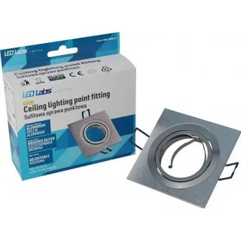 Bodové svítidlo LEDLabs Čtvercový pohyblivý stříbrný kartáč GABI.