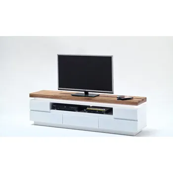 Televizní stolek Televizní stolek ROMINA II (Bílá + Dub masiv)