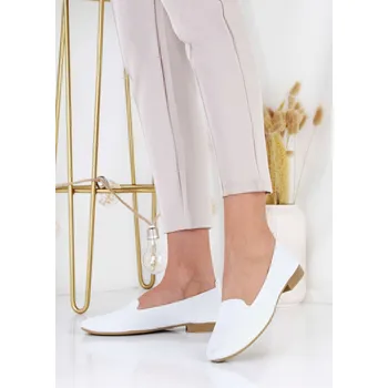 Dámské mokasíny Cathay moda Bílé třpytivé mokasíny 3841-2WH Velikost: 38