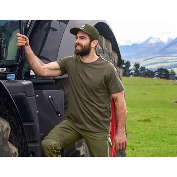 Pánské oblečení e.s. Pracovní tricko velikost L olivová Strauss Pracovní oblečení