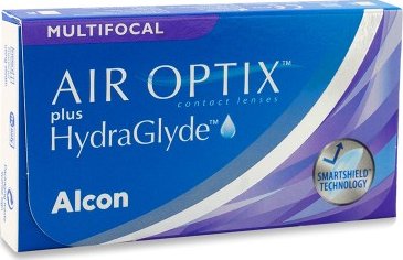 Měsíční kontaktní čočky Air Optix Plus Hydraglyde Multifocal (3 čočky) Air Optix