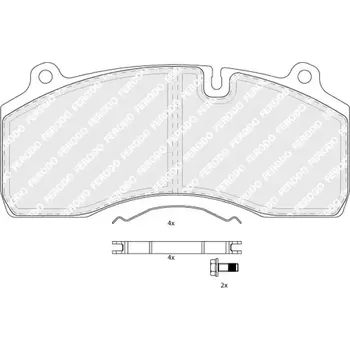Brzdová destička FERODO Sada brzdových destiček PREMIER FE FCV1815B