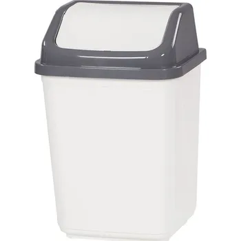 Odpadkový koš Odpadkový koš s víkem, 5 l, barva bílá