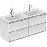 Ideal Standard Connect Air - Skříňka pod dvojumyvadlo 120 cm, lesklá bílá/matný světle šedý lak E0822KN