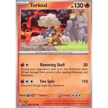 Volný čas Pokémon TWM 030/167 Torkoal - Twilight Masquerade Stav: Near Mint, Verze: REVERSE HOLO