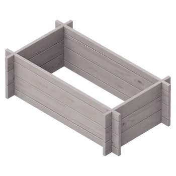 Vyvýšený záhon Vysoký záhon Multibox, dřevo, 79 × 39,5, 29,5 cm, šedá RMU-0790X0395X295-GR