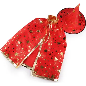 Karnevalový kostým Karnevalový kostým - čarodějnický, barva 2 červená zlatá